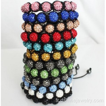 Coloré de Shamballa perles vente en gros Bracelet tissé Design